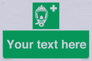 Custom sign safe condition Emergency escape breathing device